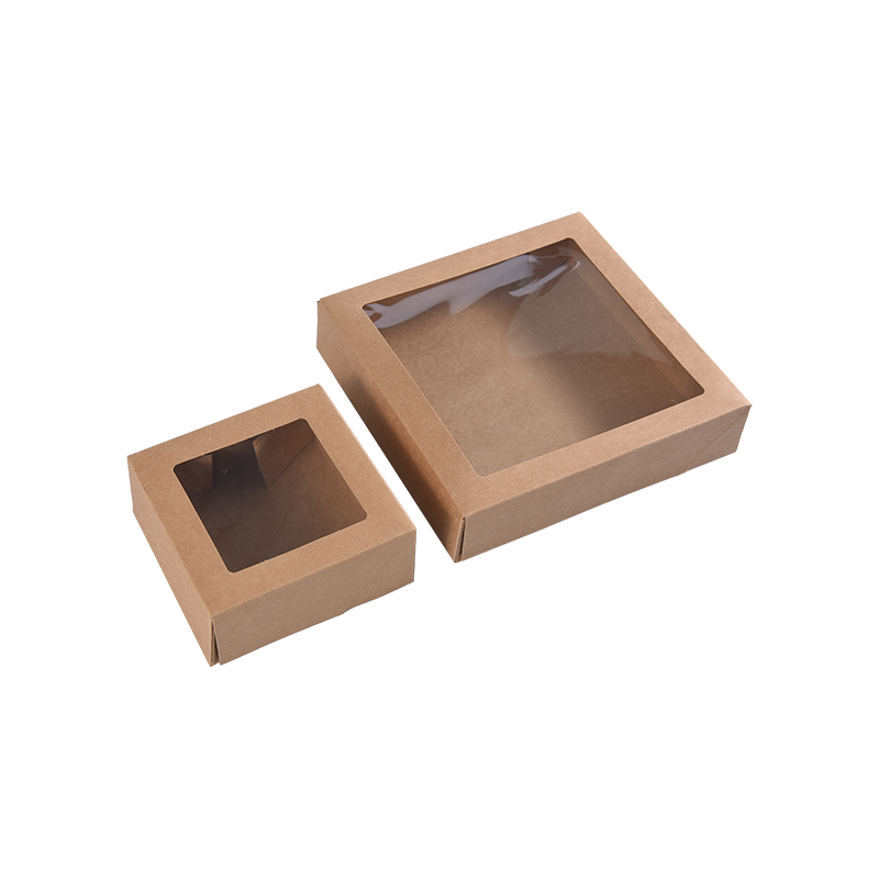 Brun Kraft Små kakebokser for kakeporsjoner - Cookie/Brownie Bakery Boxes - Pappkakeemballasjebokser for godbiter/gaver
