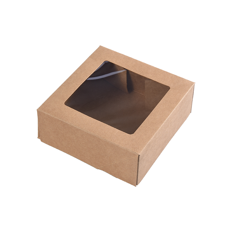 Brun Kraft Små kakebokser for kakeporsjoner - Cookie/Brownie Bakery Boxes - Pappkakeemballasjebokser for godbiter/gaver